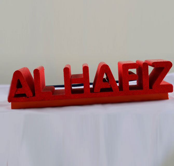 Customized Styrofoam Cut Text Red Color